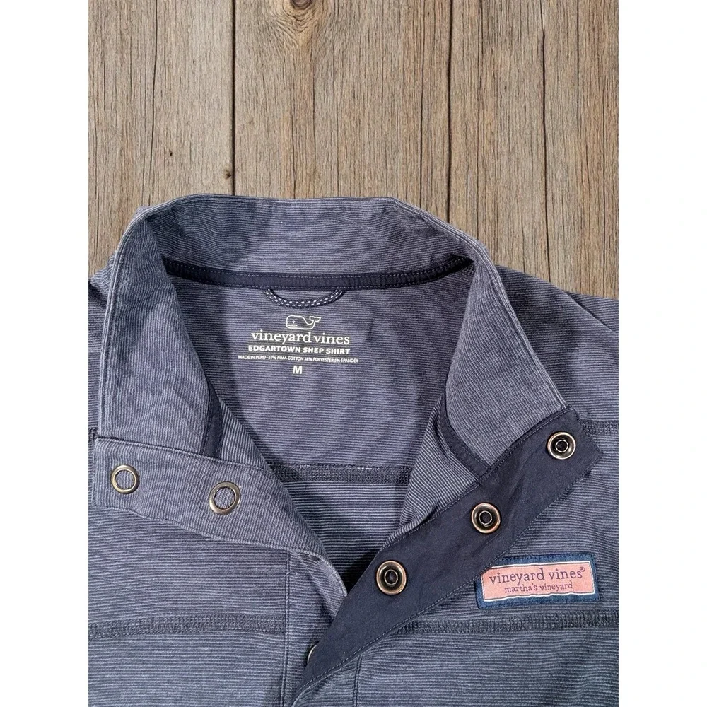 Vineyard Vines The Shep Shirt Long Sleeve Quarter Zip Light Blue Men's size Med
